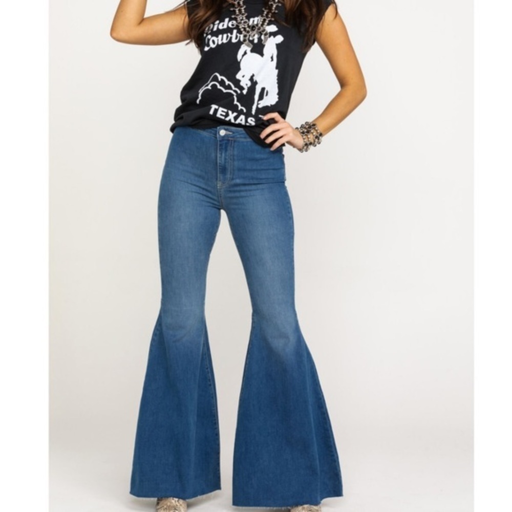 Free People Blue Flare Jeans